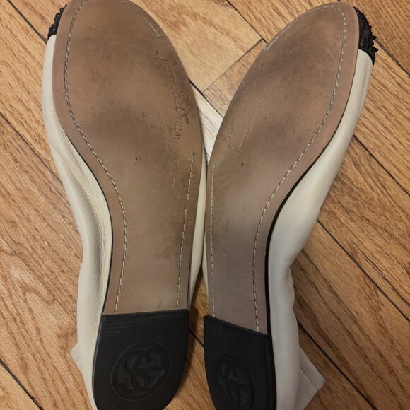 Sam Edelman Beatrix flat, size 11 in ivory and black - Picture 2 of 4